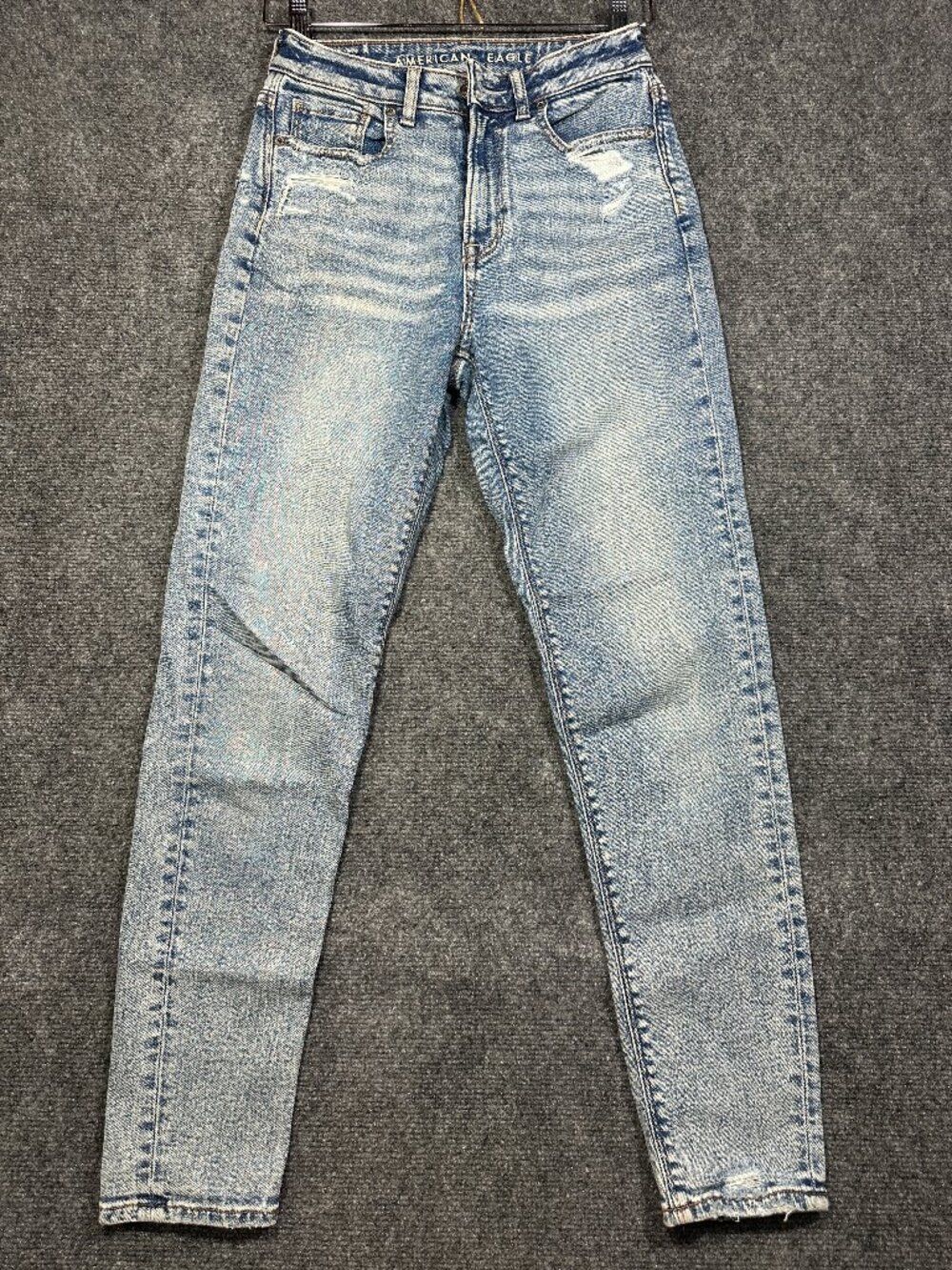 American Eagle Outfitters Jeans Womens 00 Mom Jean Light Wash Cotton Stretch